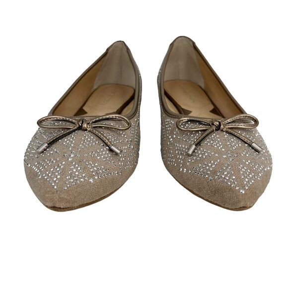 Adrienne Vittadini Bailean Flats 9.5M Gold Studded - Picture 9 of 9